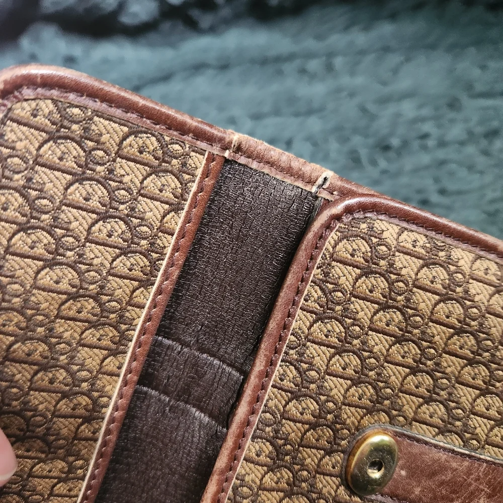 Vintage Christian Dior Trotter Monogram Canvas Trifold Wallet